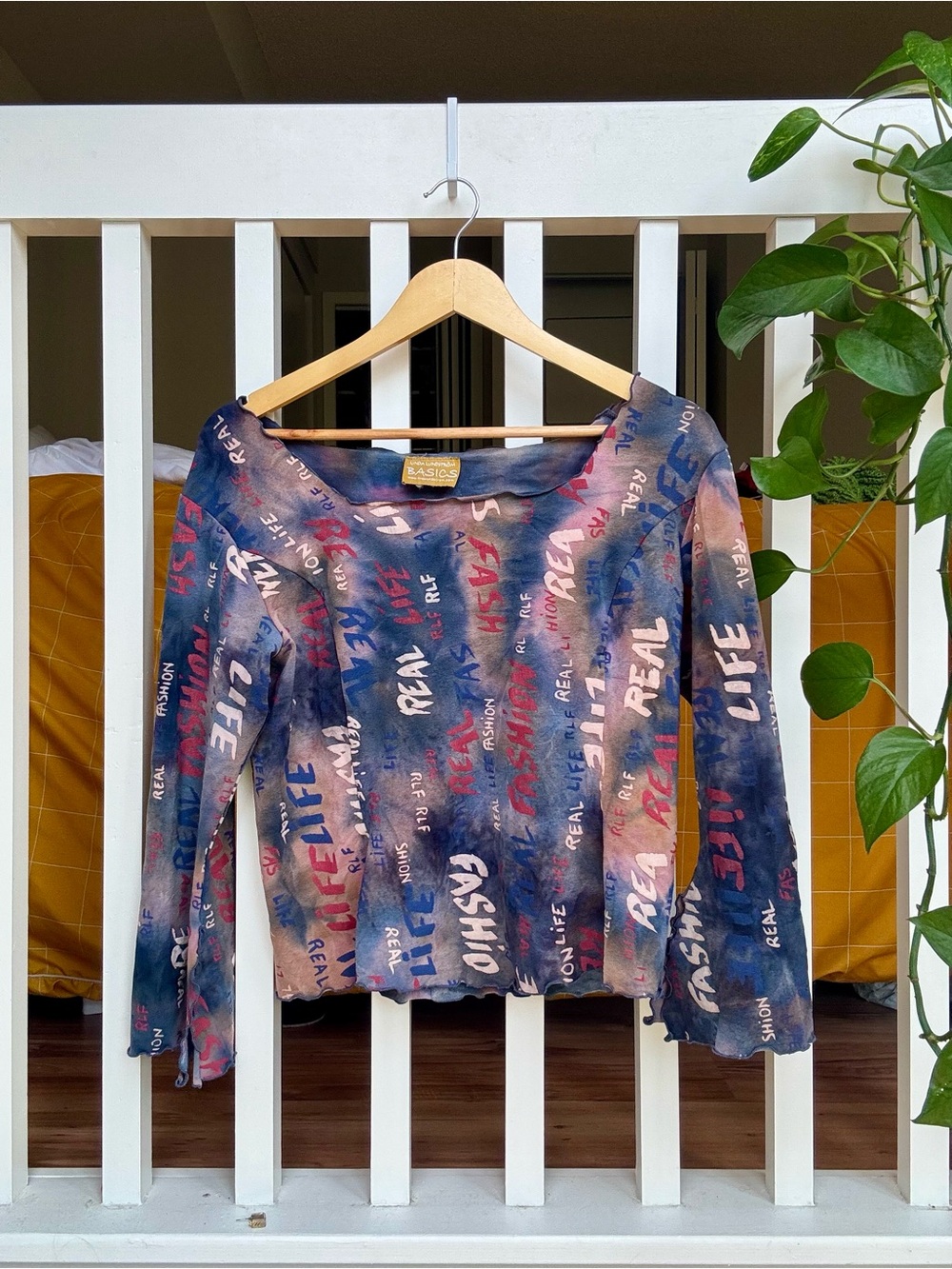 Linda Lundström Basics Multicolor Long Sleeve Graphic Scoop Neck Top